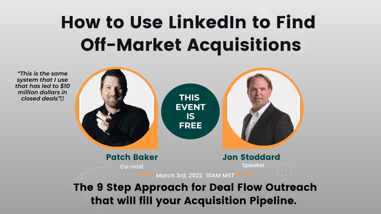 FREE How to Use LinkedIn for Off - Market Acquisition Deal Flow ...